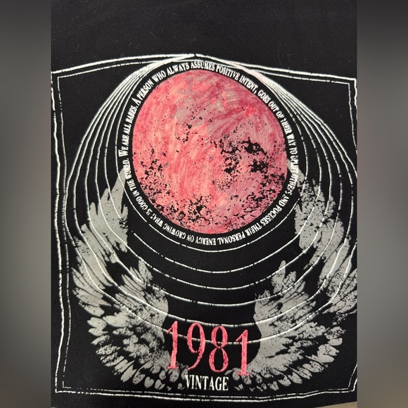 Brunette The Label. Black oversized graphic tee. Size S/M. - Picture 6 of 6